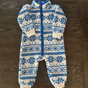Old Navy Cozy Printed Sherpa One-Piece